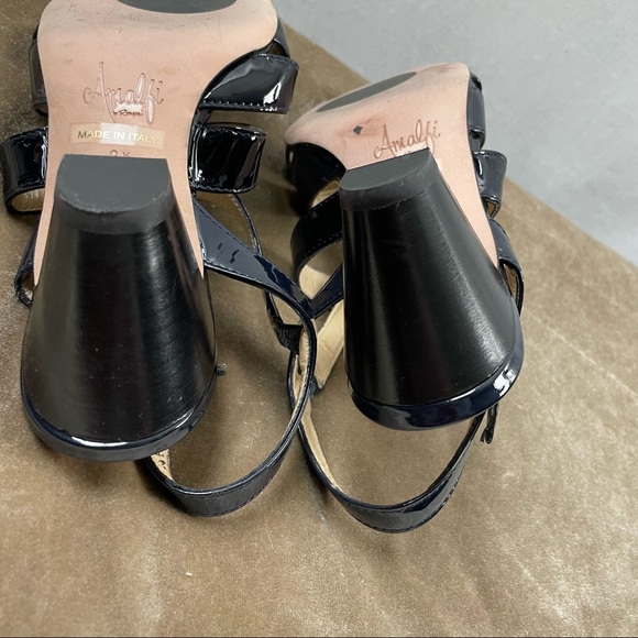 Amalfi by Rangoni Navy Patent Leather Heeled Sandal 8.5 M - Picture 4 of 8